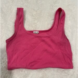 Pink Garage Cropped Tank